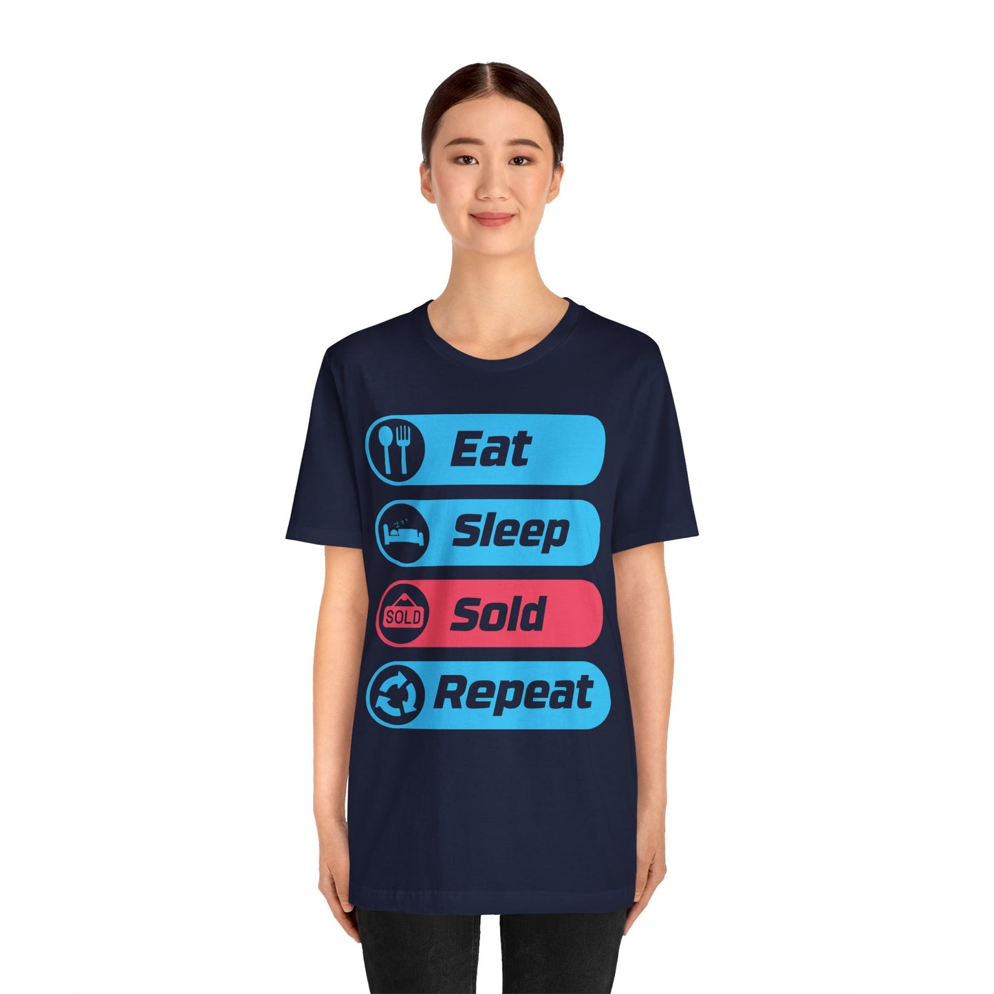 Eat Sleep Sold Repeat Unisex Jersey Short Sleeve Tee