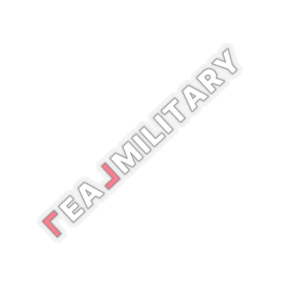 REAL Military Contrast Logo Sticker (Coral) Stickers