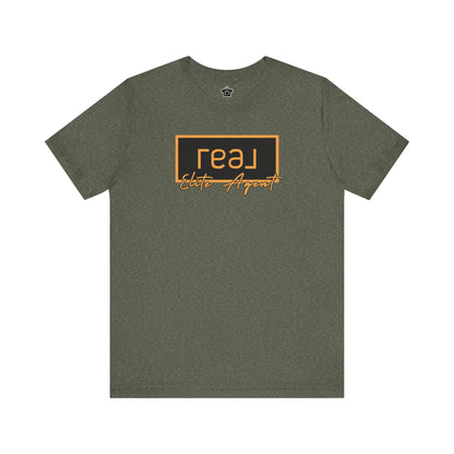 REAL Elite Agent Modern Logo Tshirt (Saffron)