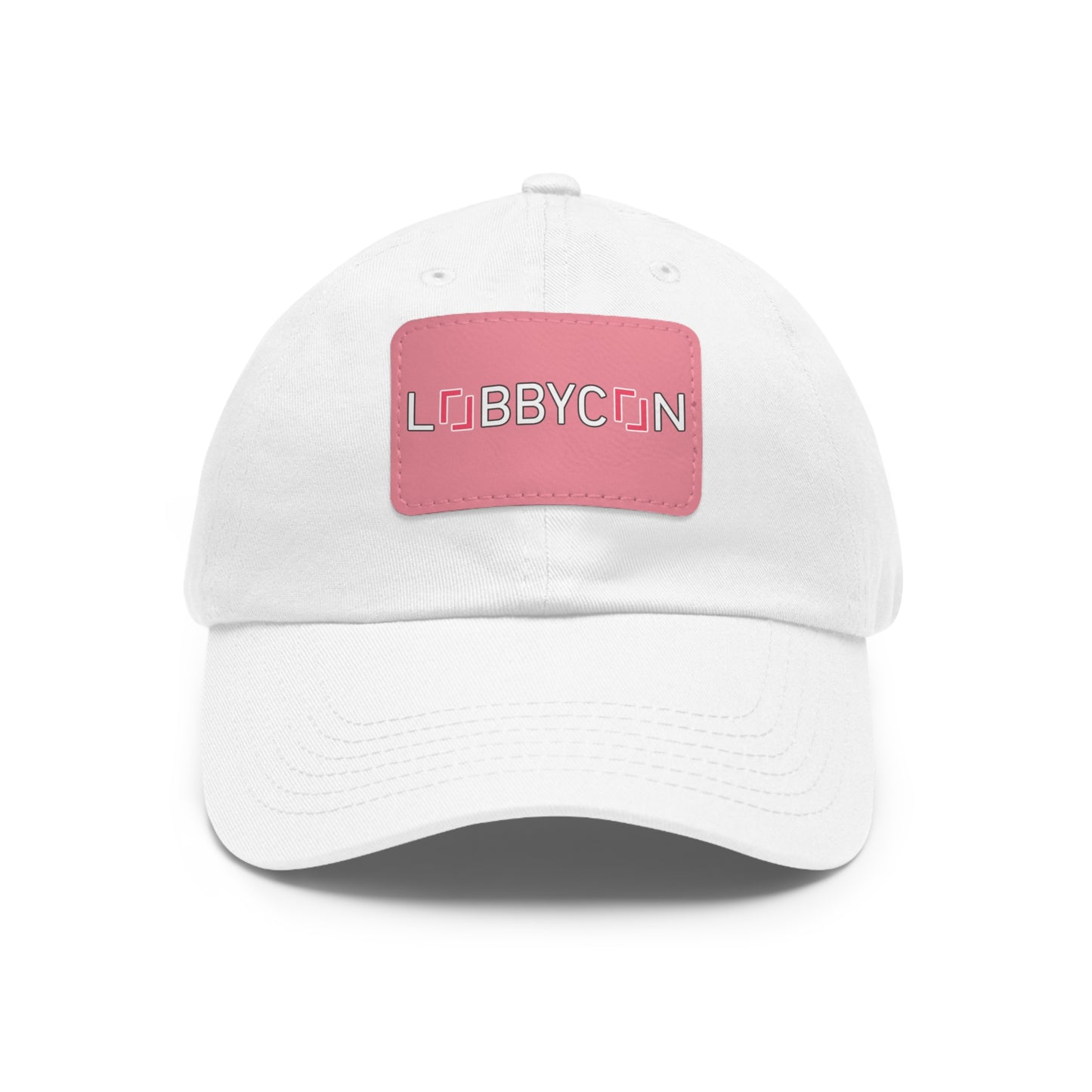 REAL LobbyCon Pink Logo Hat with Leather Patch