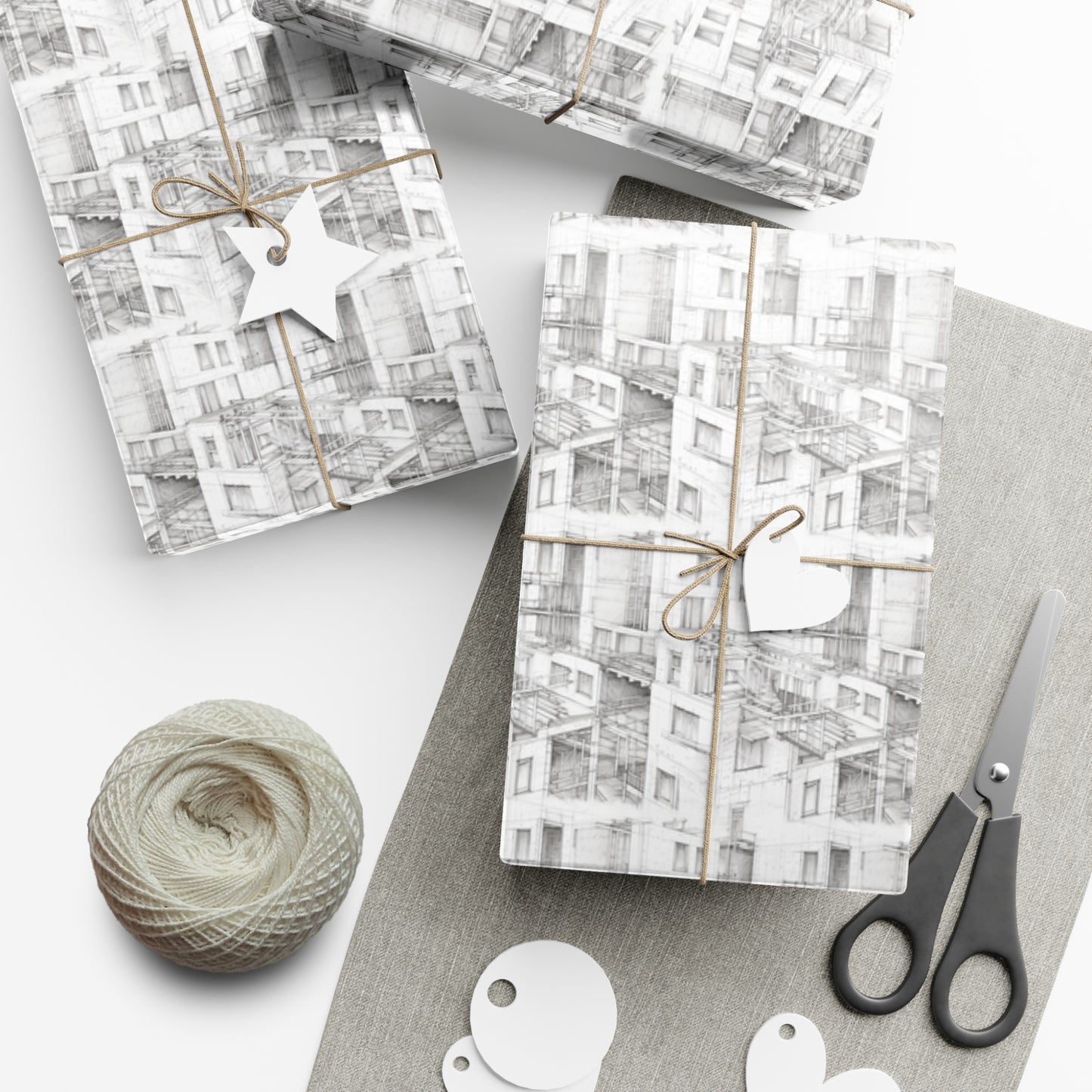 Apartments Under Construction Drawing Gift Wrap