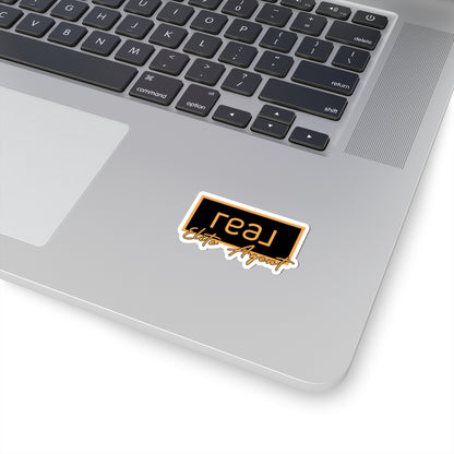 REAL Elite Agent Modern Logo Sticker (Saffron)