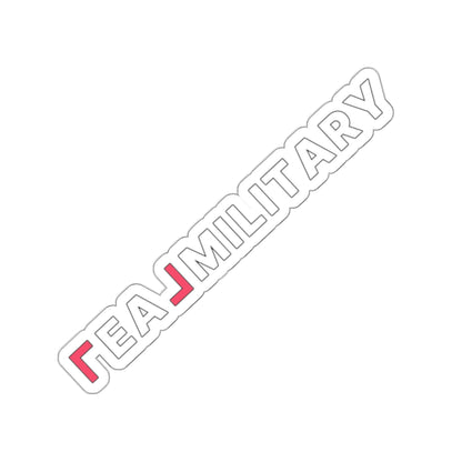 REAL Military Contrast Logo Sticker (Coral) Stickers