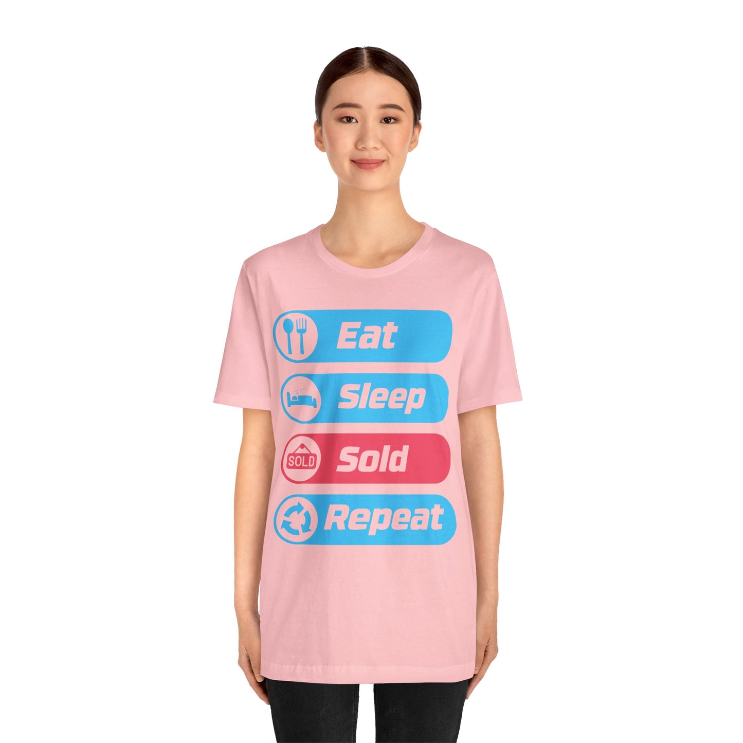 Eat Sleep Sold Repeat Unisex Jersey Short Sleeve Tee