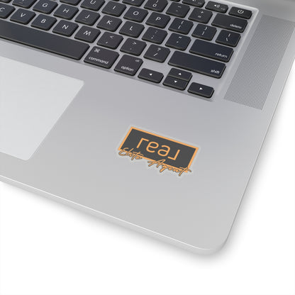 REAL Elite Agent Modern Logo Sticker (Saffron)