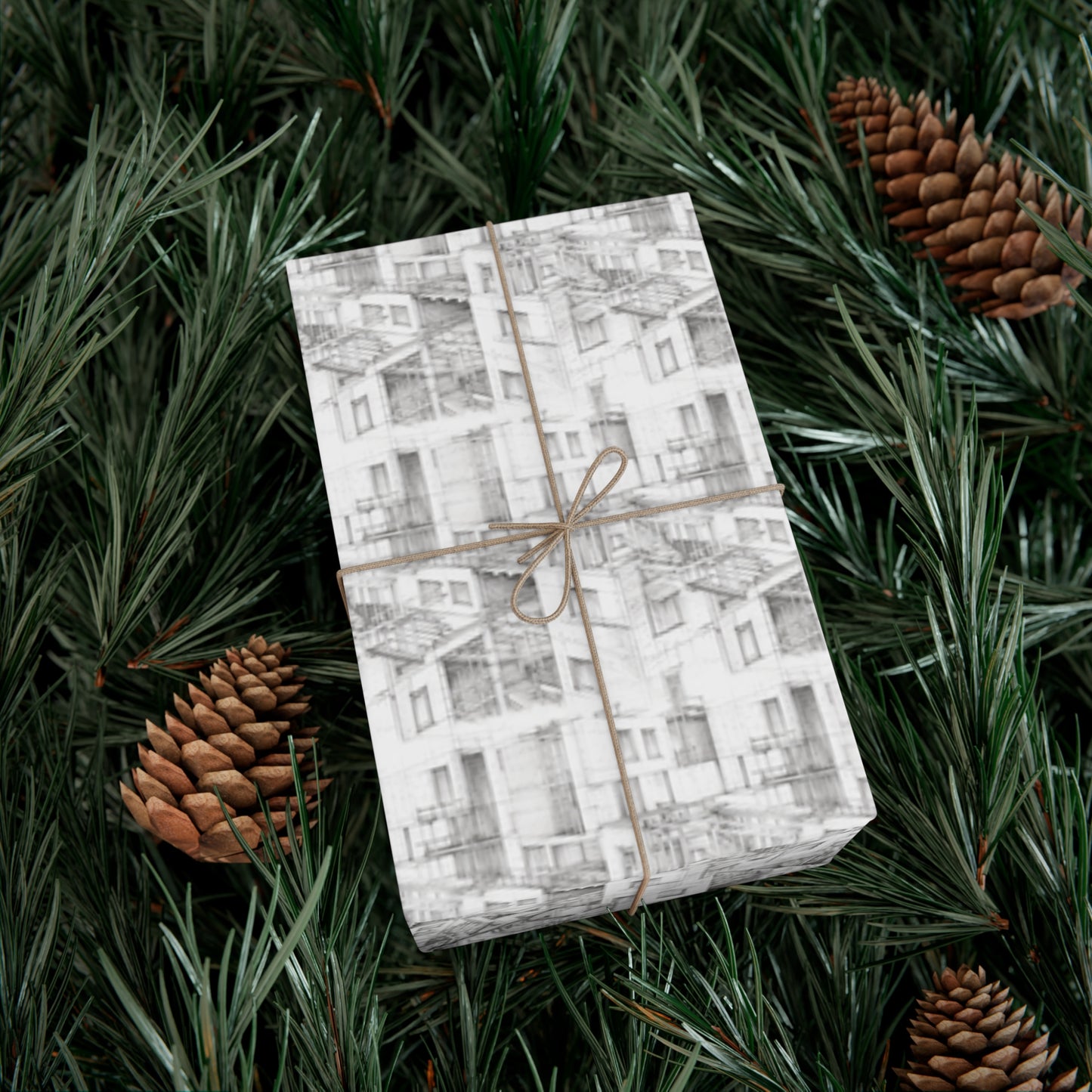 Apartments Under Construction Drawing Gift Wrap