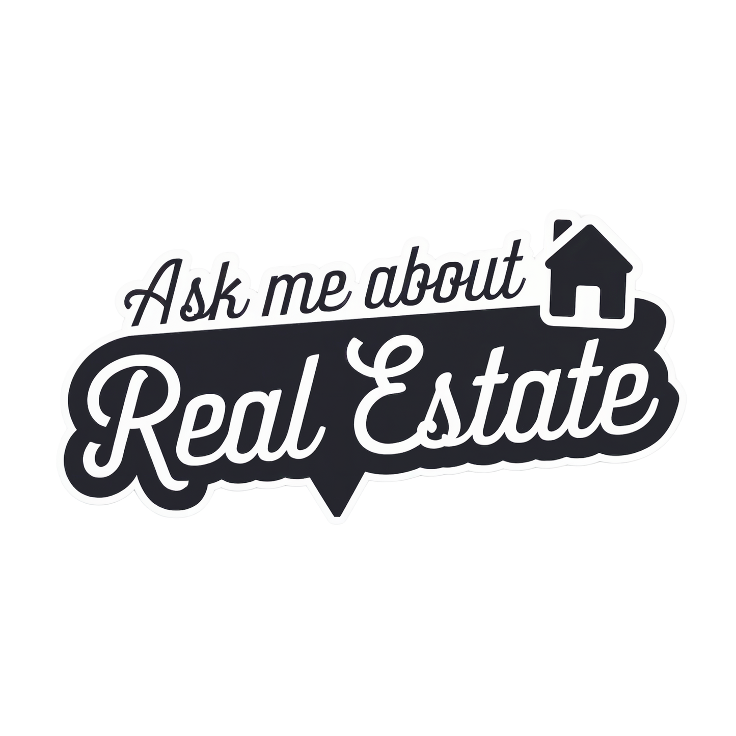 Ask Me About Real Estate Speech Bubble Tee