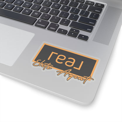 REAL Elite Agent Modern Logo Sticker (Saffron)