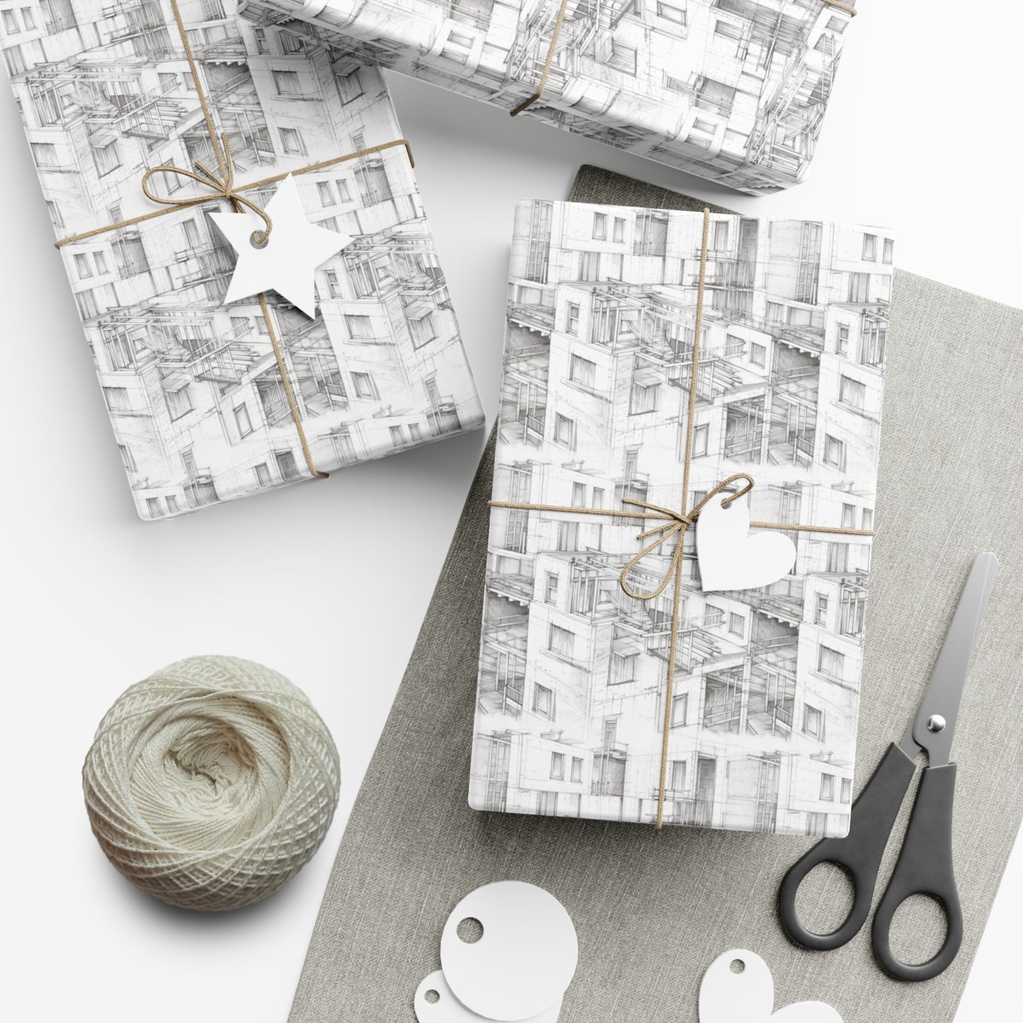 Apartments Under Construction Drawing Gift Wrap