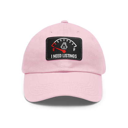 I Need Listings Hat with Leather Patch