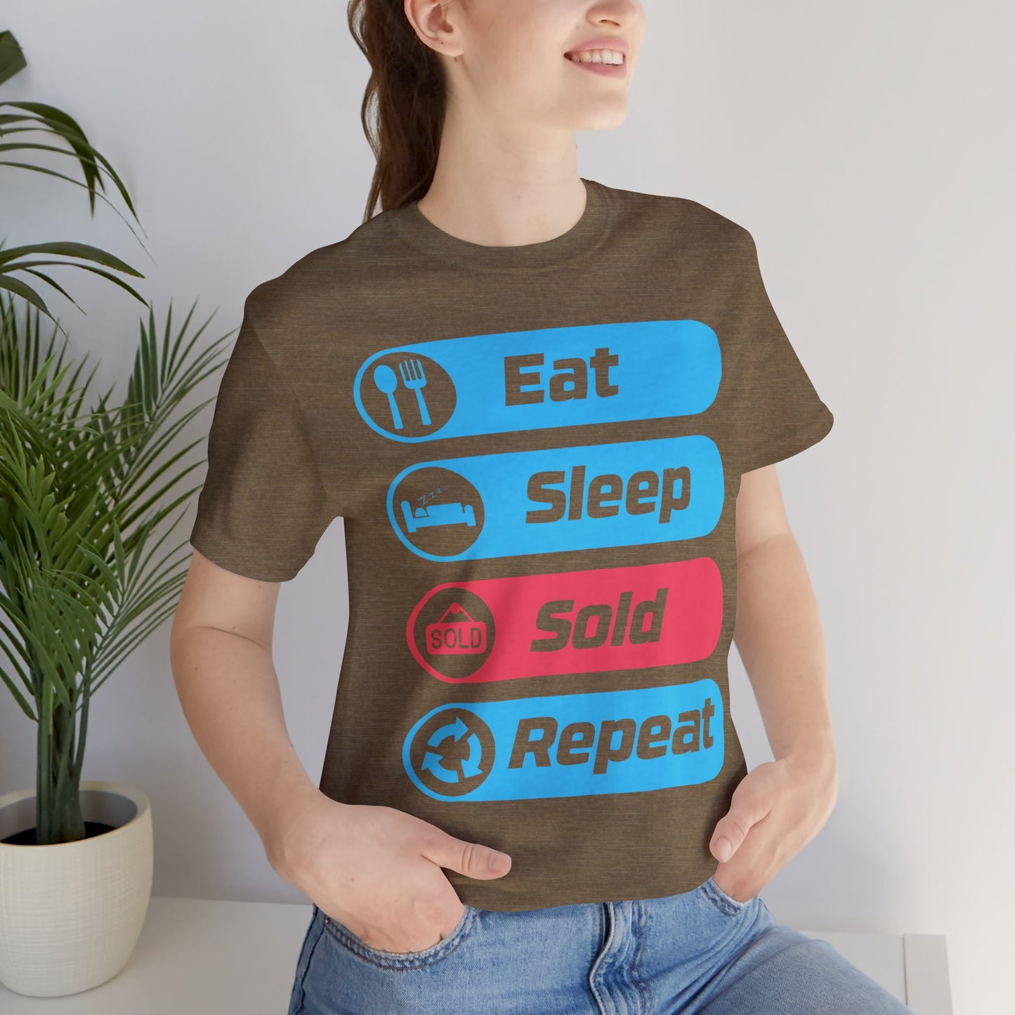 Eat Sleep Sold Repeat Unisex Jersey Short Sleeve Tee