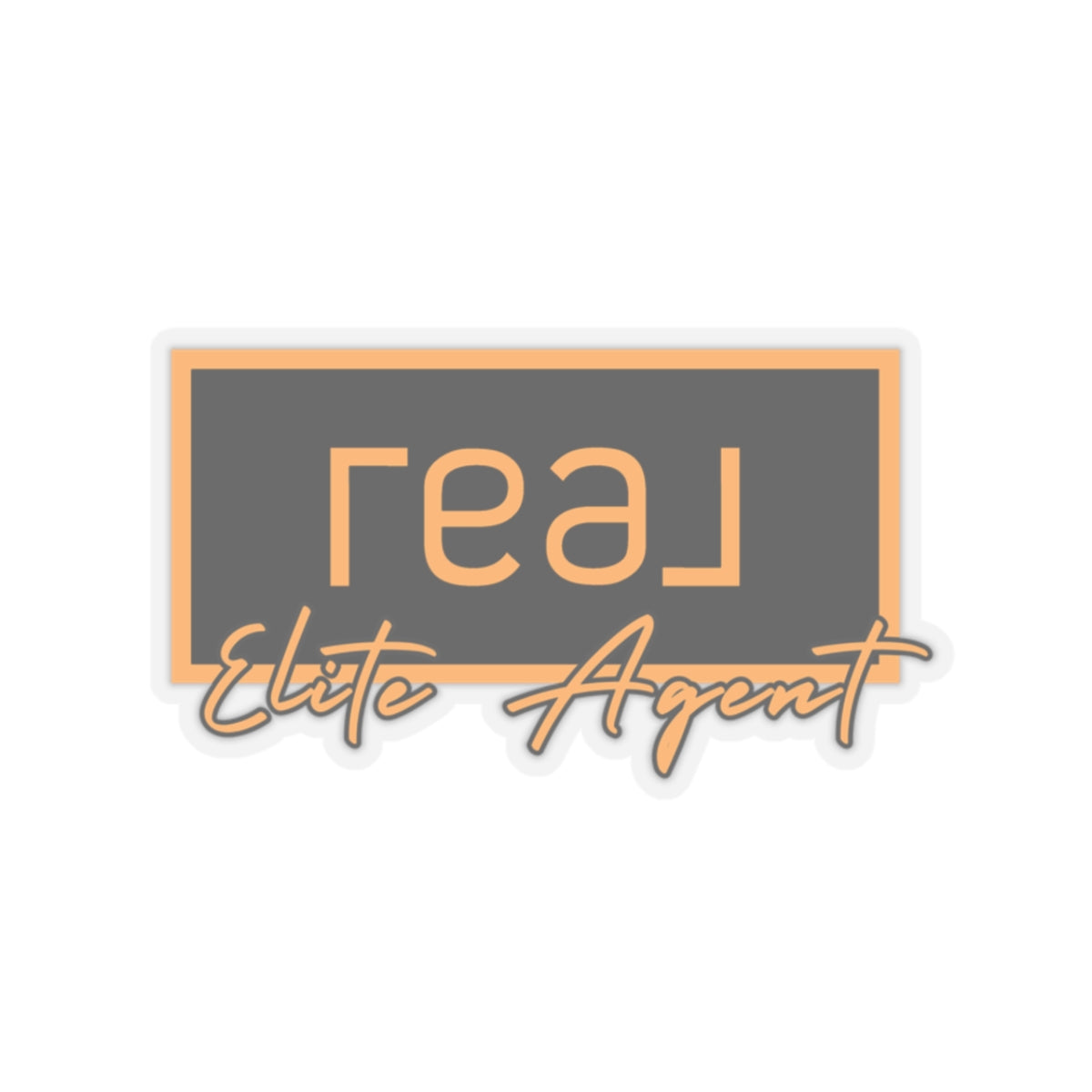 REAL Elite Agent Modern Logo Sticker (Saffron)