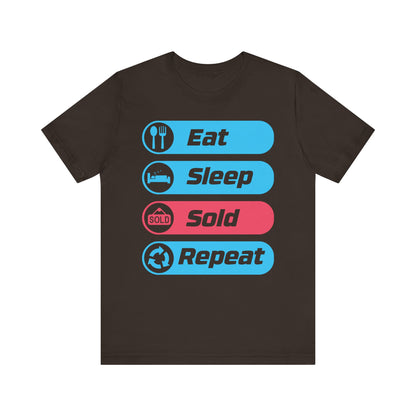 Eat Sleep Sold Repeat Unisex Jersey Short Sleeve Tee