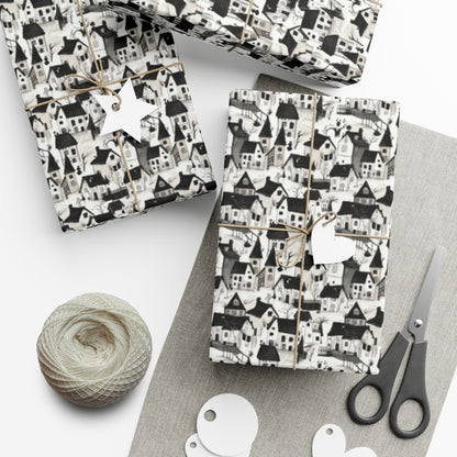 White Charcoal Neighborhood Gift Wrap