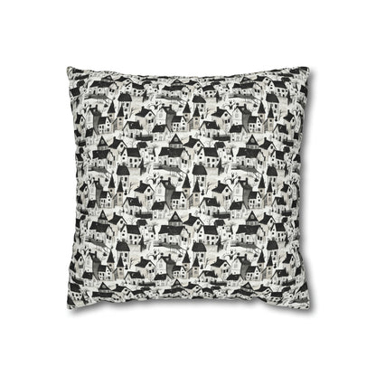 White Charcoal Neighborhood Pillowcase