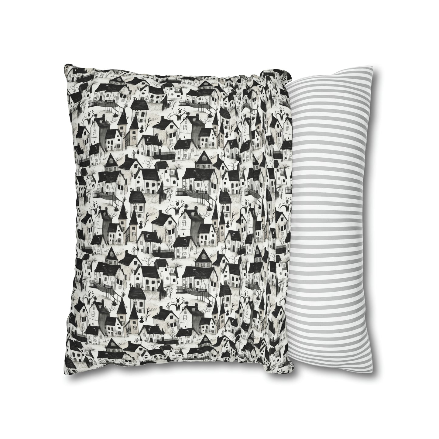 White Charcoal Neighborhood Pillowcase