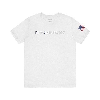 REAL Military Contrast Logo Text & Flag