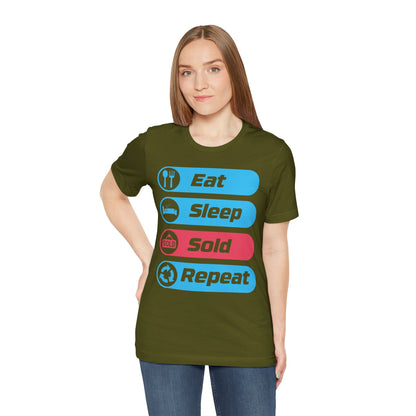 Eat Sleep Sold Repeat Unisex Jersey Short Sleeve Tee