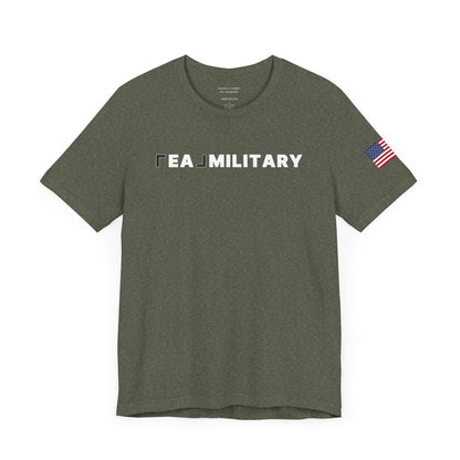 REAL Military Contrast Logo Text & Flag