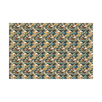 Modern Mountain Houses Pastel Gift Wrap