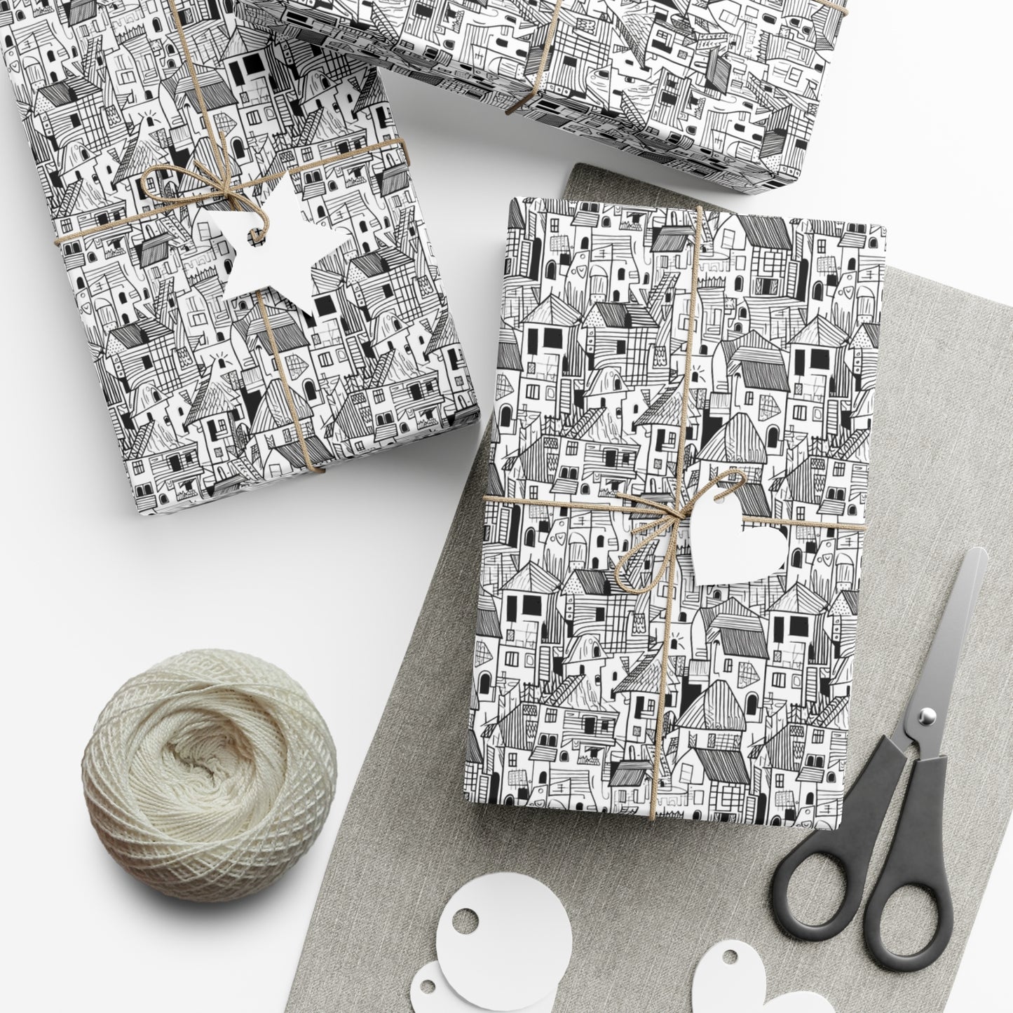 Color the Neighborhood Gift Wrap