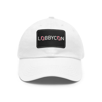 REAL LobbyCon Pink Logo Hat with Leather Patch