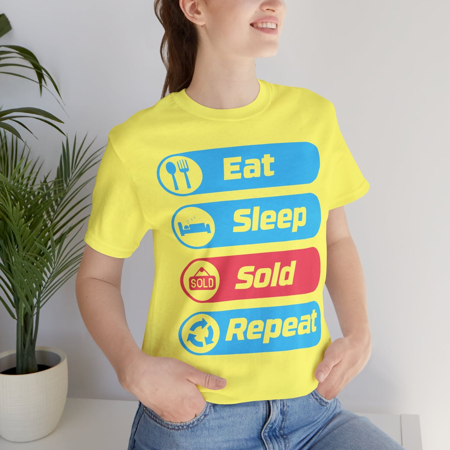 Eat Sleep Sold Repeat Unisex Jersey Short Sleeve Tee