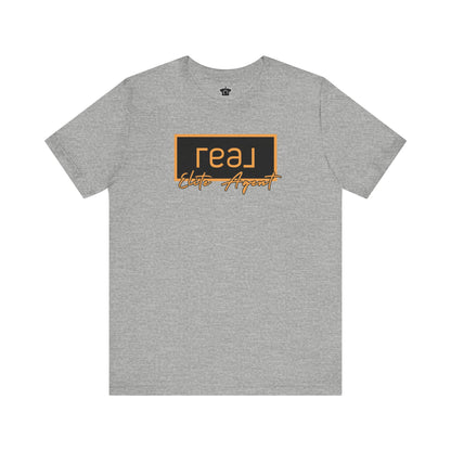 REAL Elite Agent Modern Logo Tshirt (Saffron)