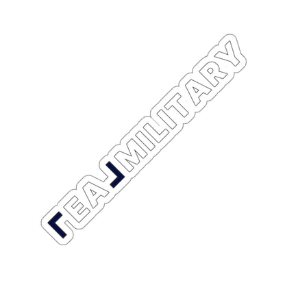 REAL Military Contrast Logo Sticker (Cobalt)