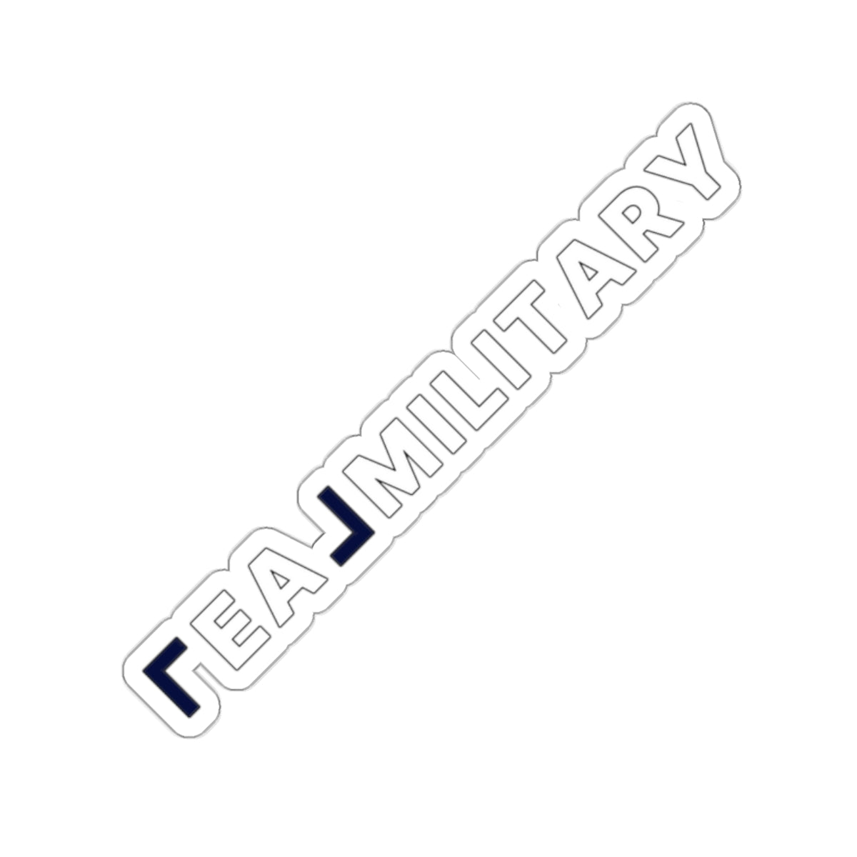 REAL Military Contrast Logo Sticker (Cobalt)