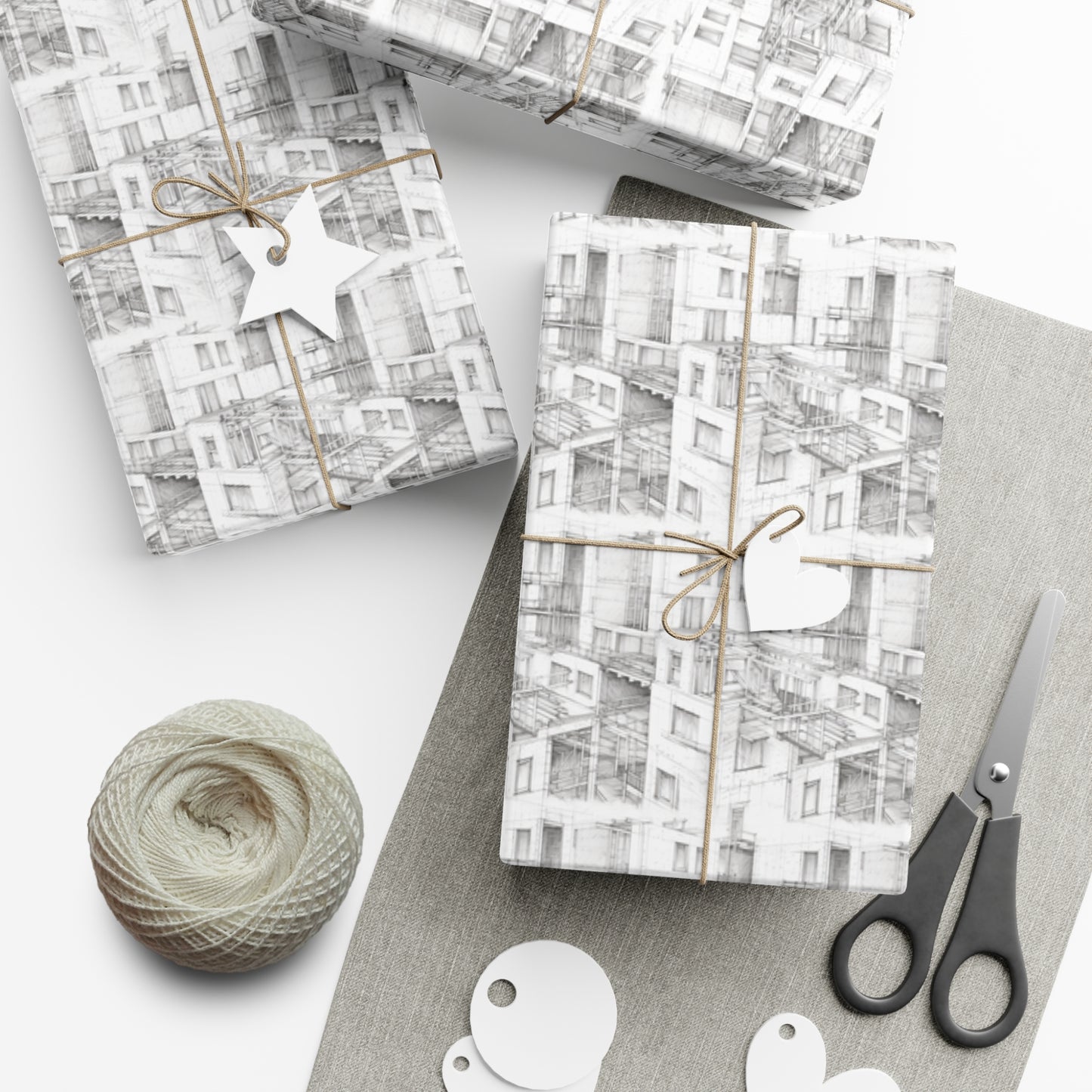 Apartments Under Construction Drawing Gift Wrap