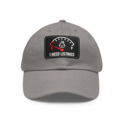 I Need Listings Hat with Leather Patch