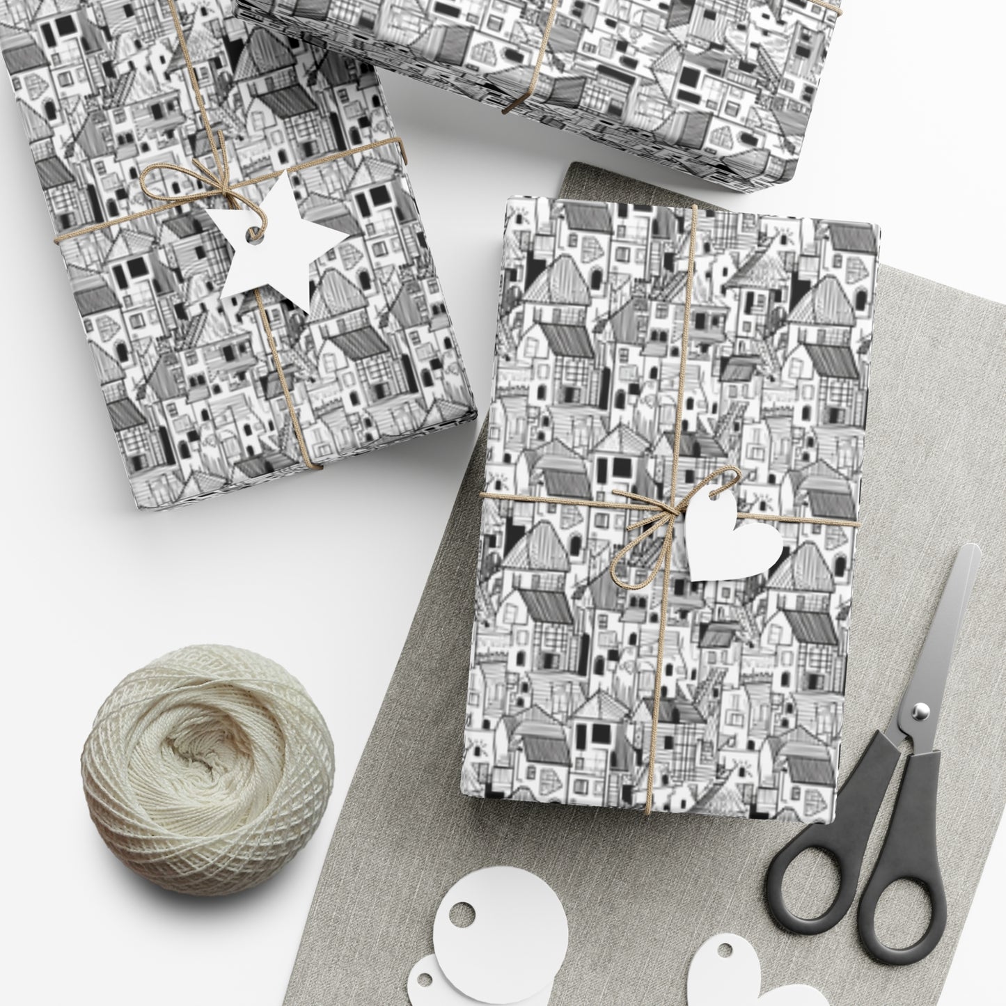 Color the Neighborhood Gift Wrap