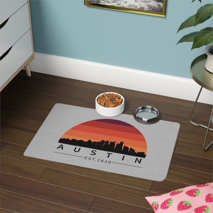 Austin Retro Skyline Pet Food Mat