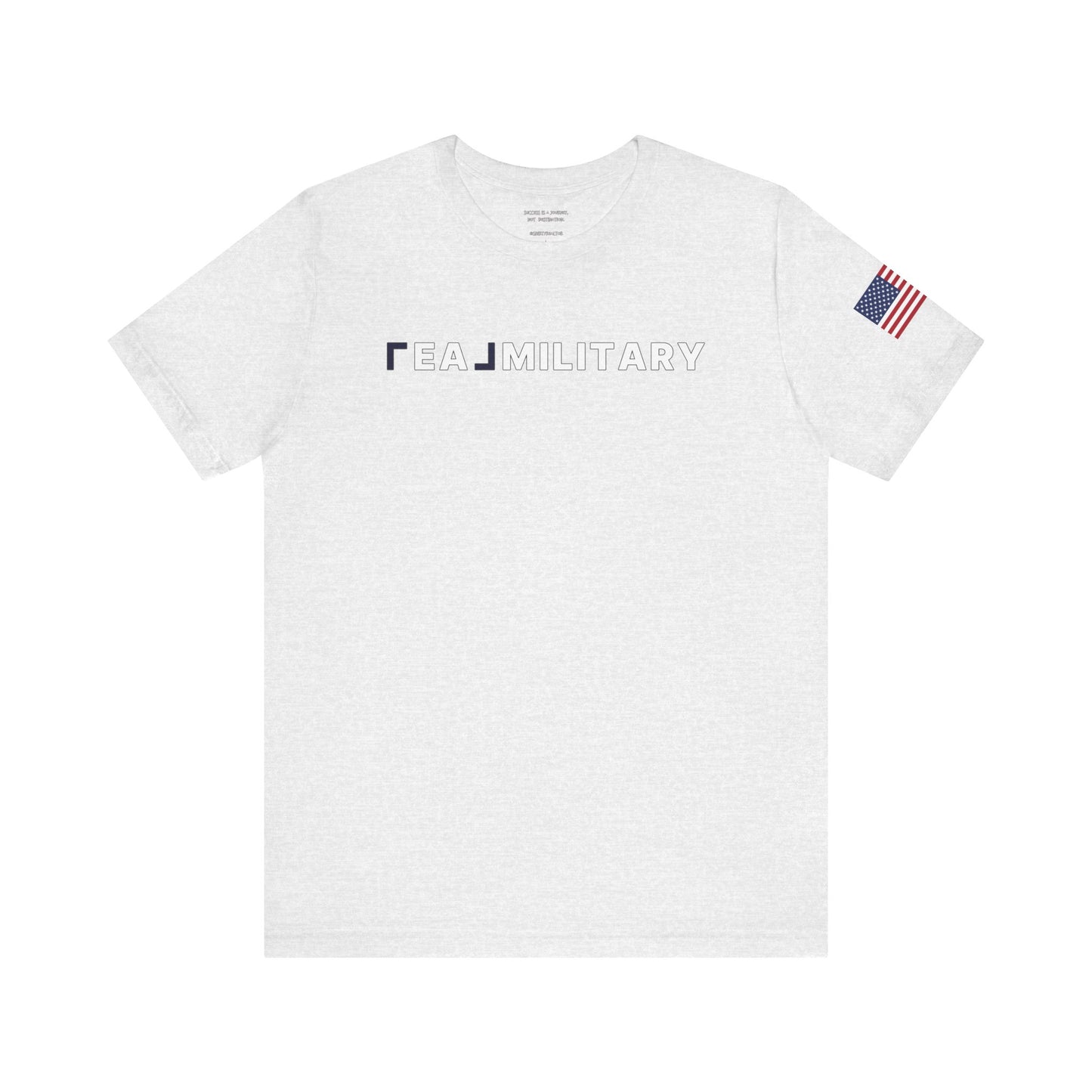 REAL Military Contrast Logo Text & Flag