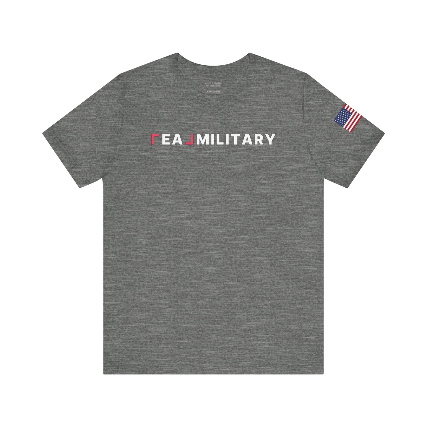 REAL Military Contrast Logo Text & Flag