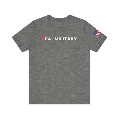 REAL Military Contrast Logo Text & Flag