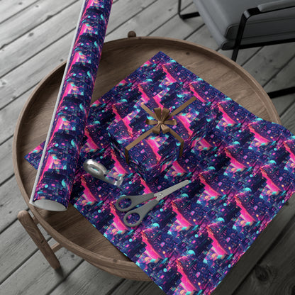 Futuristic Cityscape Gift Wrap