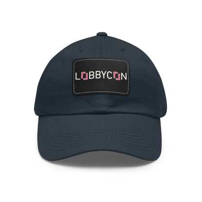 REAL LobbyCon Pink Logo Hat with Leather Patch