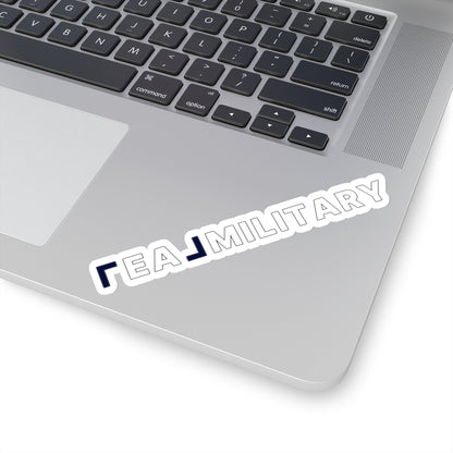 REAL Military Contrast Logo Sticker (Cobalt)