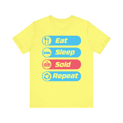 Eat Sleep Sold Repeat Unisex Jersey Short Sleeve Tee