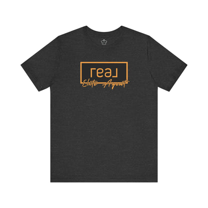 REAL Elite Agent Modern Logo Tshirt (Saffron)