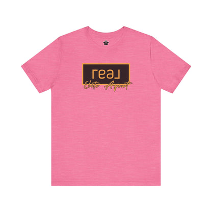 REAL Elite Agent Modern Logo Tshirt (Saffron)