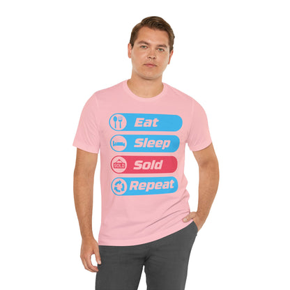 Eat Sleep Sold Repeat Unisex Jersey Short Sleeve Tee