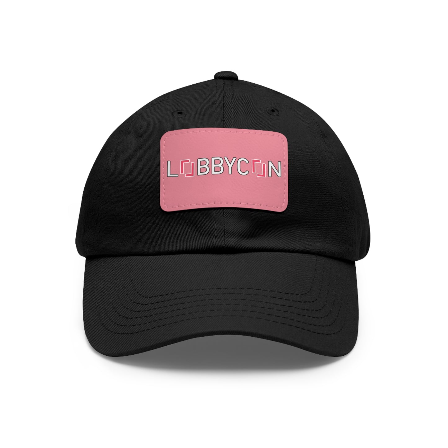 REAL LobbyCon Pink Logo Hat with Leather Patch