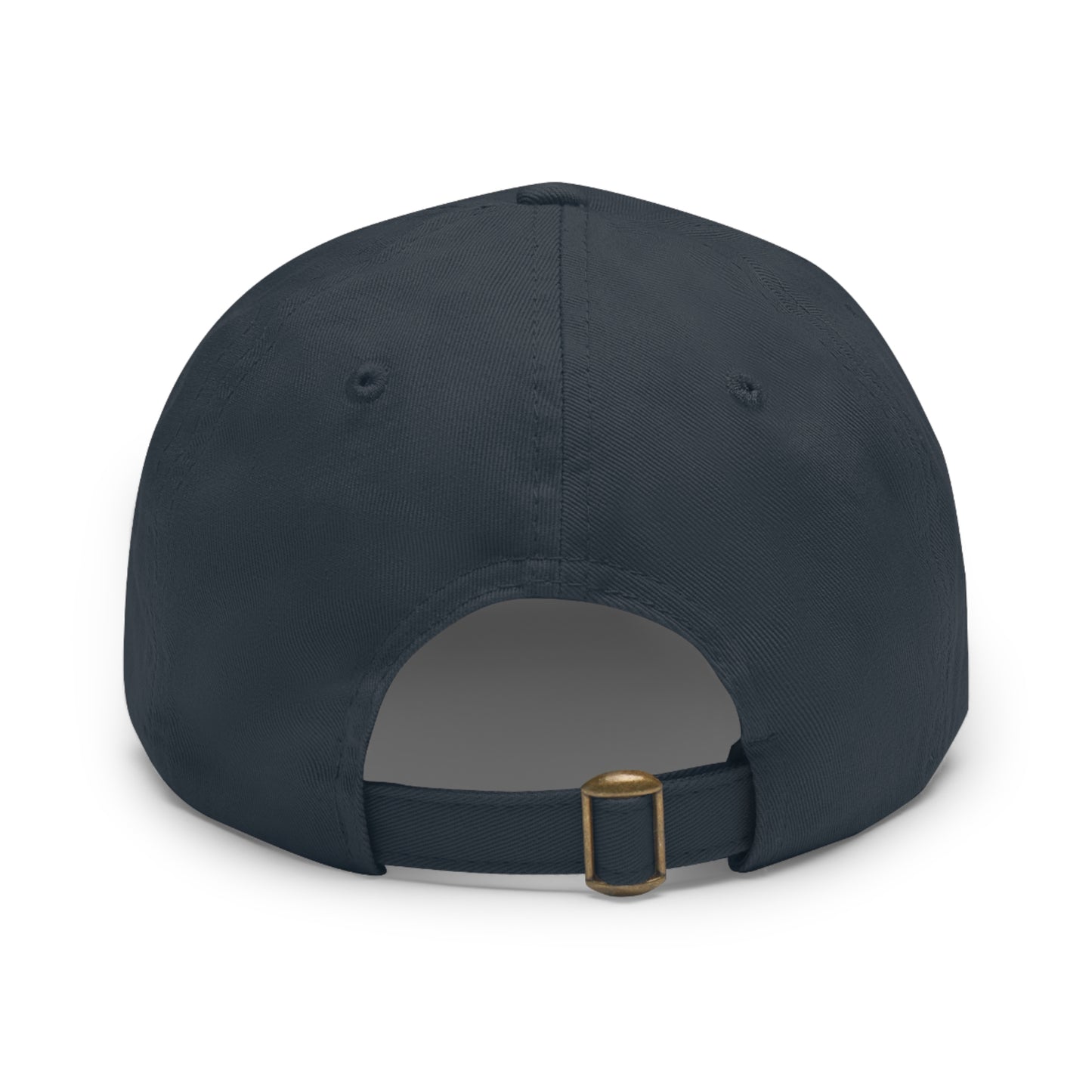 Work Hard Be Kind Black Circle Hat with Leather Patch