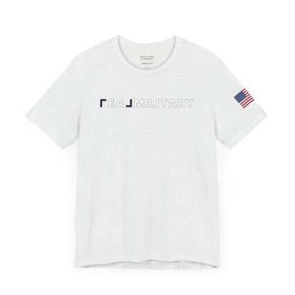 REAL Military Contrast Logo Text & Flag