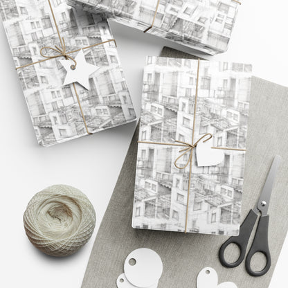 Apartments Under Construction Drawing Gift Wrap