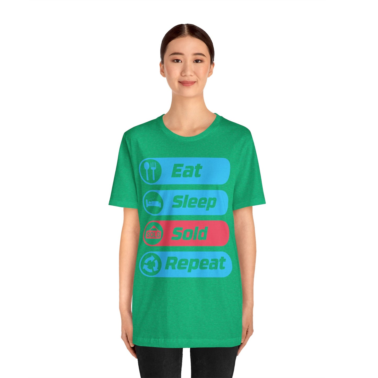 Eat Sleep Sold Repeat Unisex Jersey Short Sleeve Tee