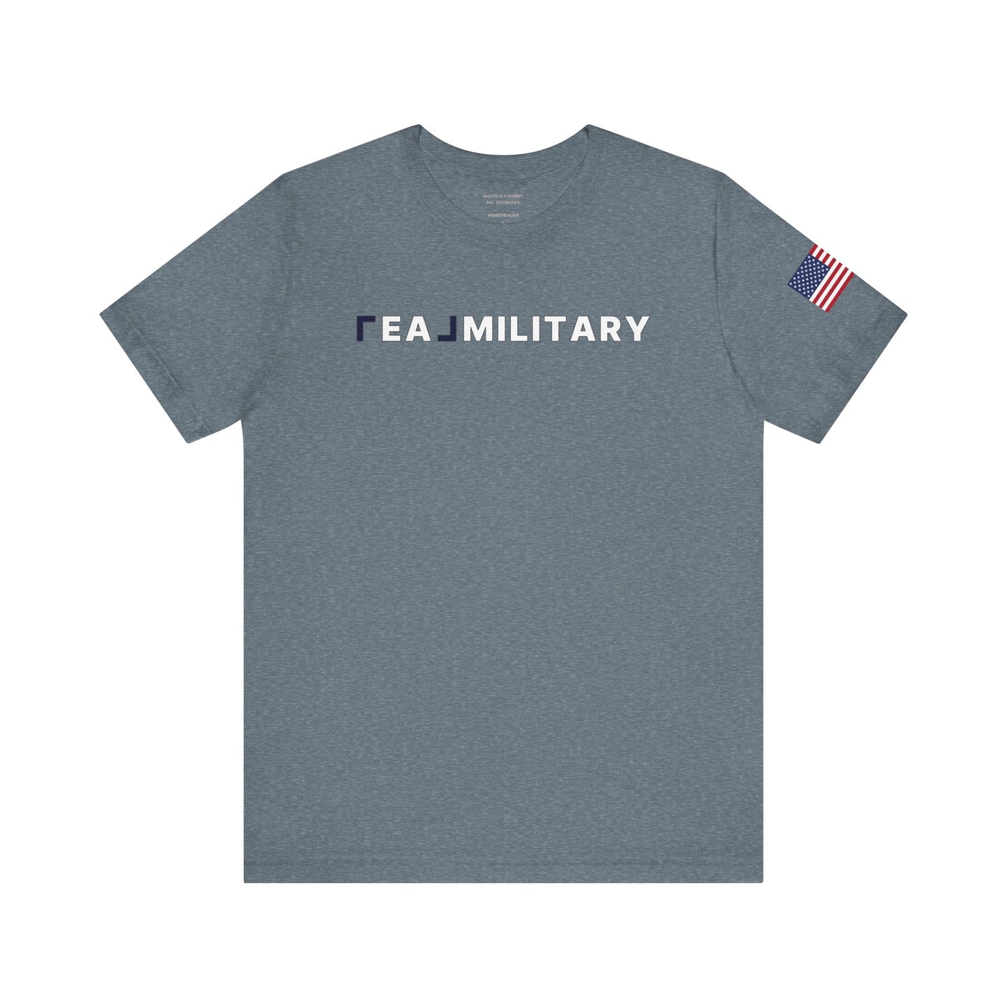 REAL Military Contrast Logo Text & Flag